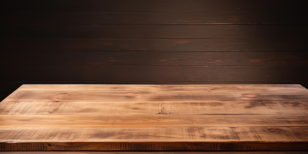 Isolated wooden table top for displaying or arranging products