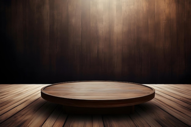 Isolated wooden table