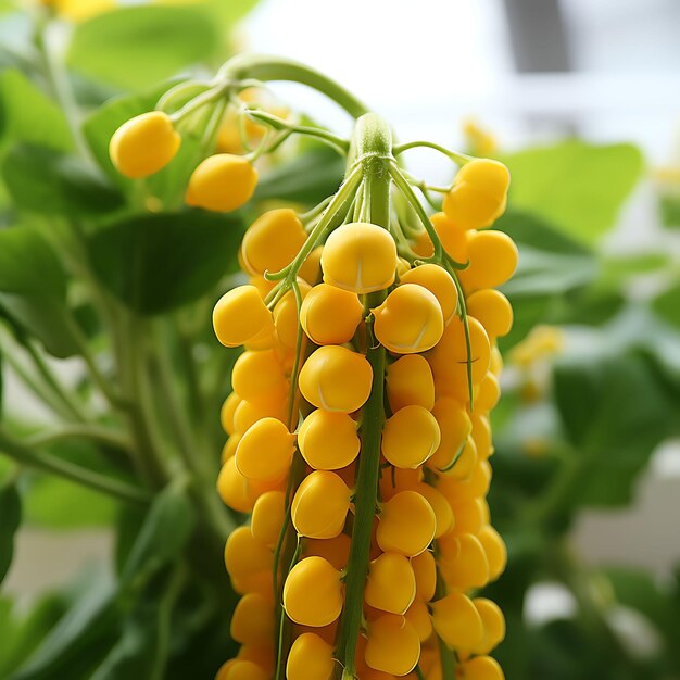 Isolated of yellow split peas smooth and round yellow peas split in half on white background photo