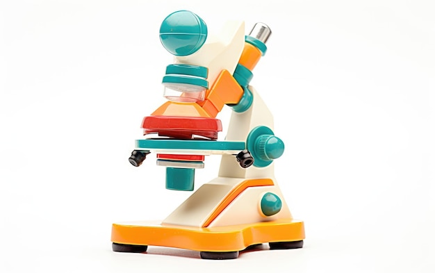 Isolated Young Scientists39 Toy Microscope on White