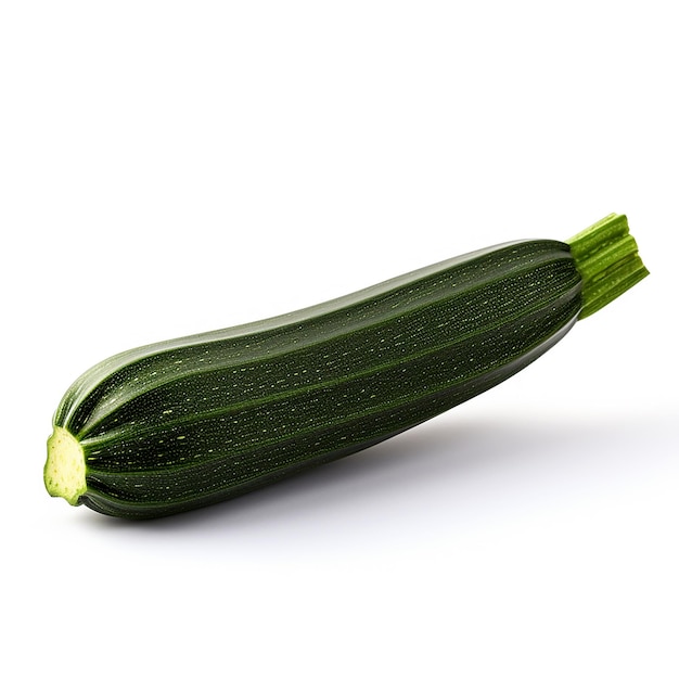 Photo isolated zucchini on white background fresh and vibrant