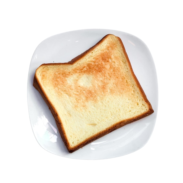isoleer een bord van één toast