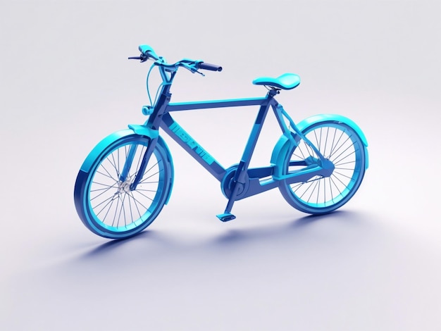 Photo isometric 3d cycle with gradient background generative ai