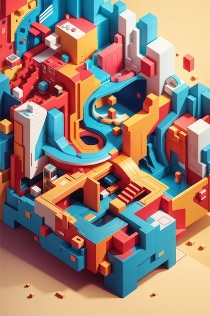 isometric abstract background