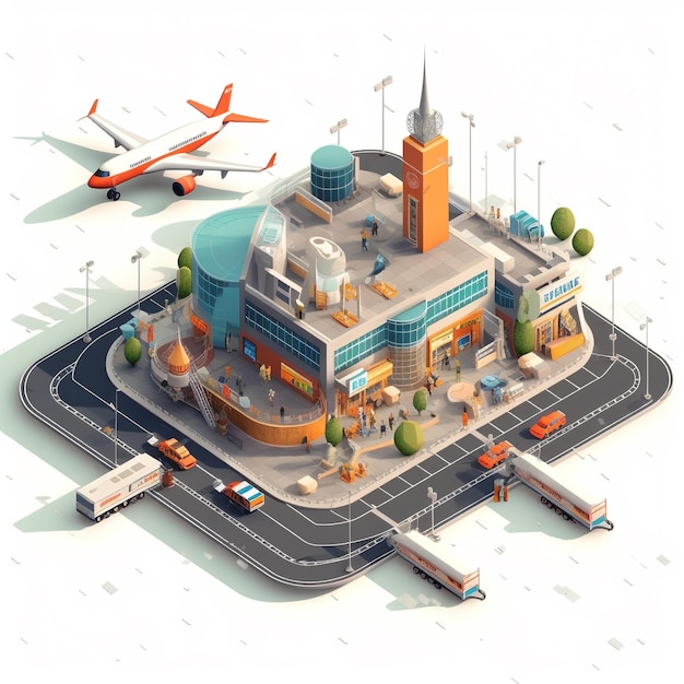 isometric airport