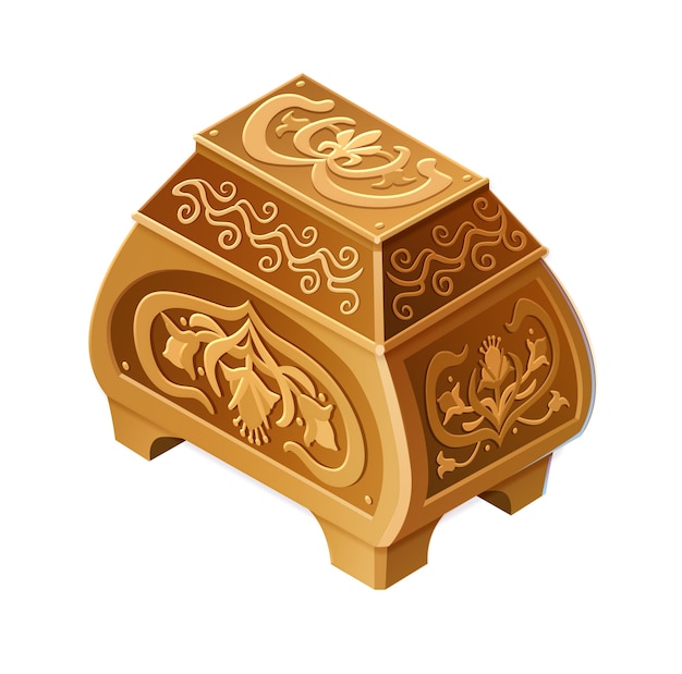 Isometric Art Nouveau chest