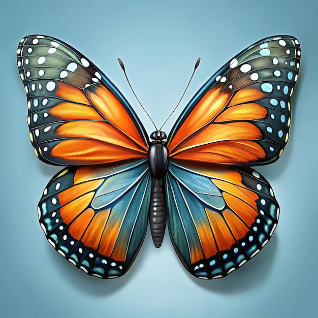 Photo isometric butterfly