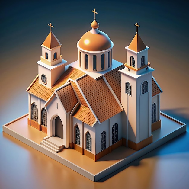 Photo isometric church