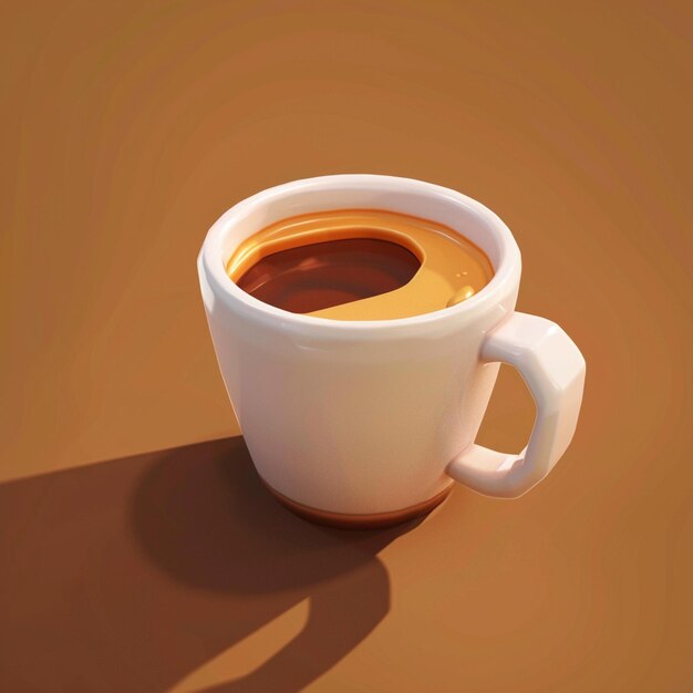 isometric coffee cup in 3d