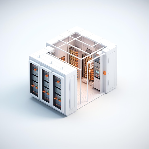 Photo isometric data center