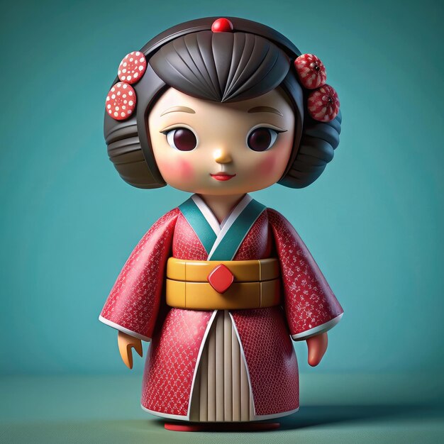 Photo isometric geisha