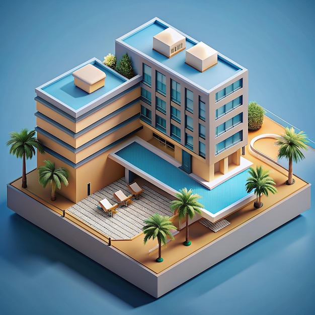 isometric hotel