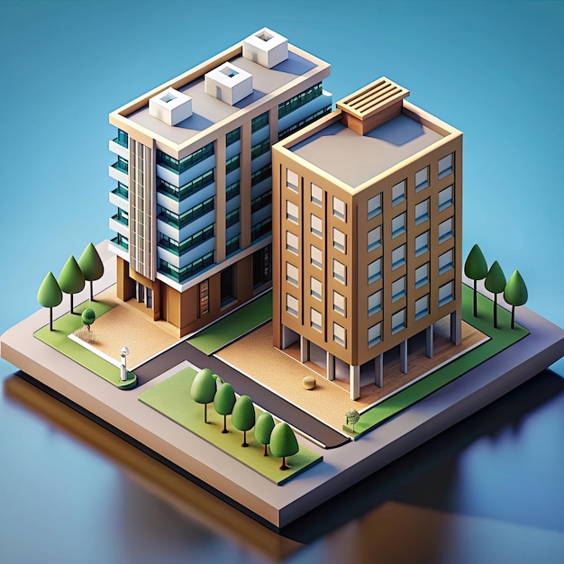 isometric hotel