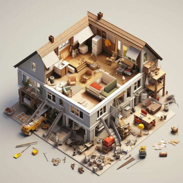 Photo isometric houses