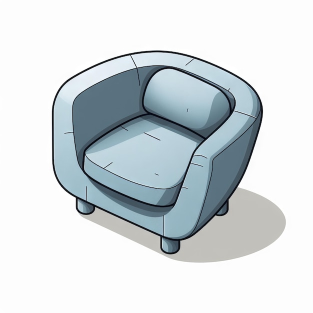 Isometric isolated armchair