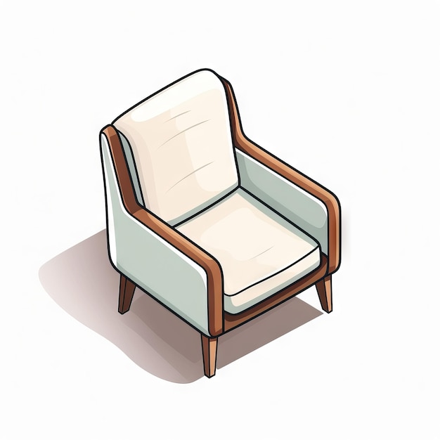 Isometric isolated armchair