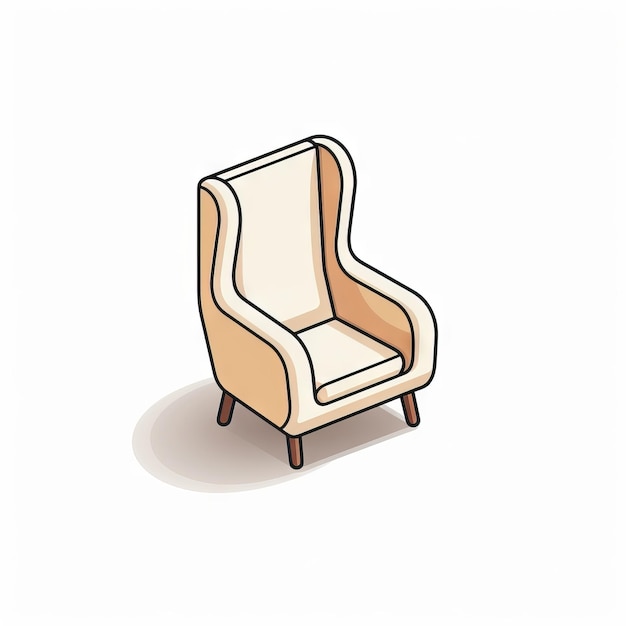 이소메트릭 고립된 의자