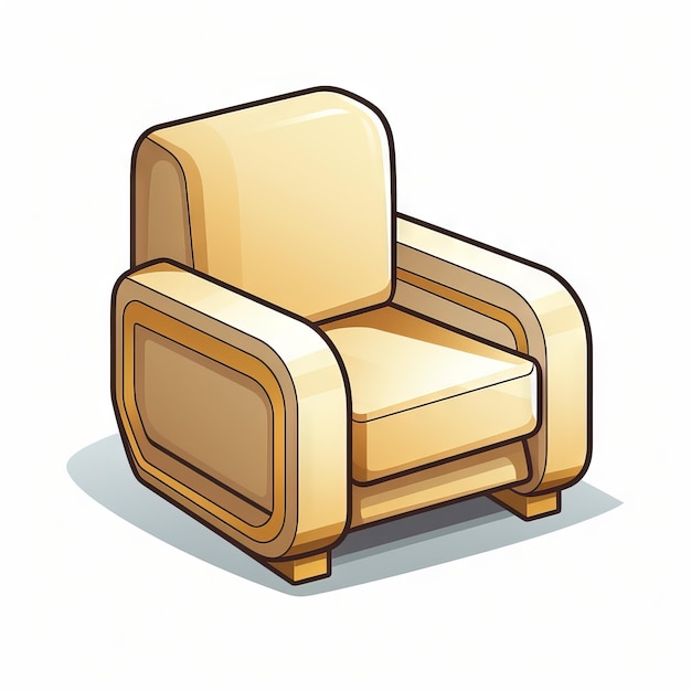 Isometric isolated armchair