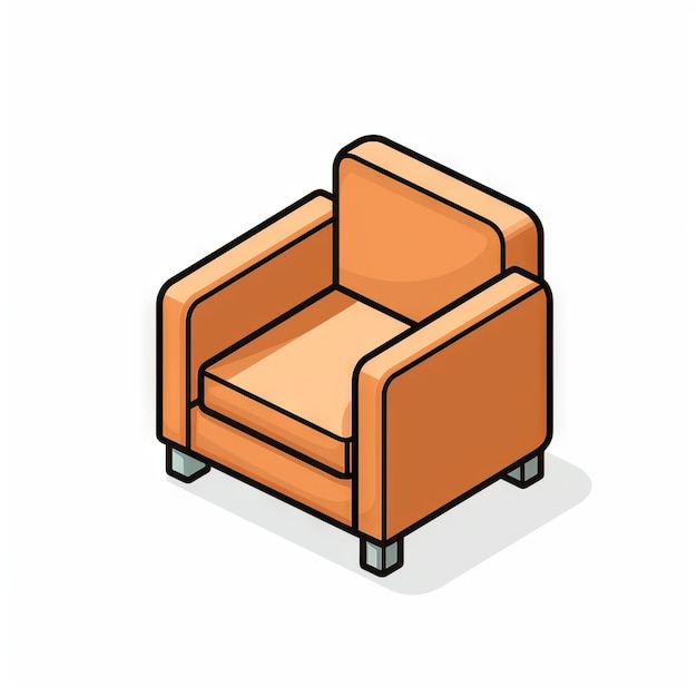 Isometric isolated armchair