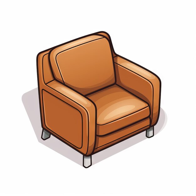 Isometric isolated armchair