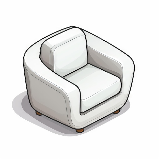 Isometric isolated armchair