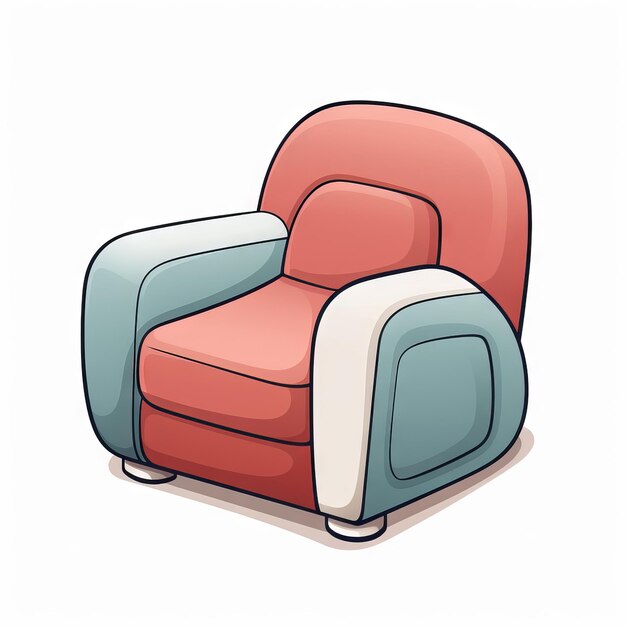 Isometric isolated armchair