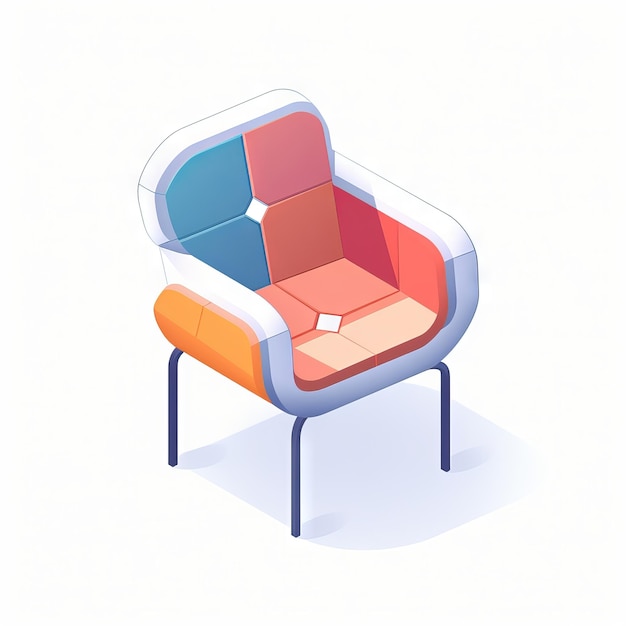 Isometric isolated armchair