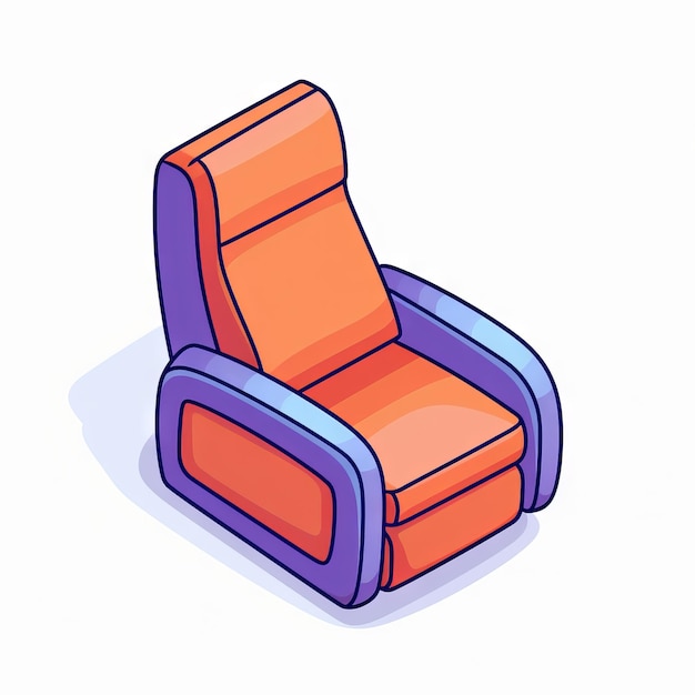 Isometric isolated armchair