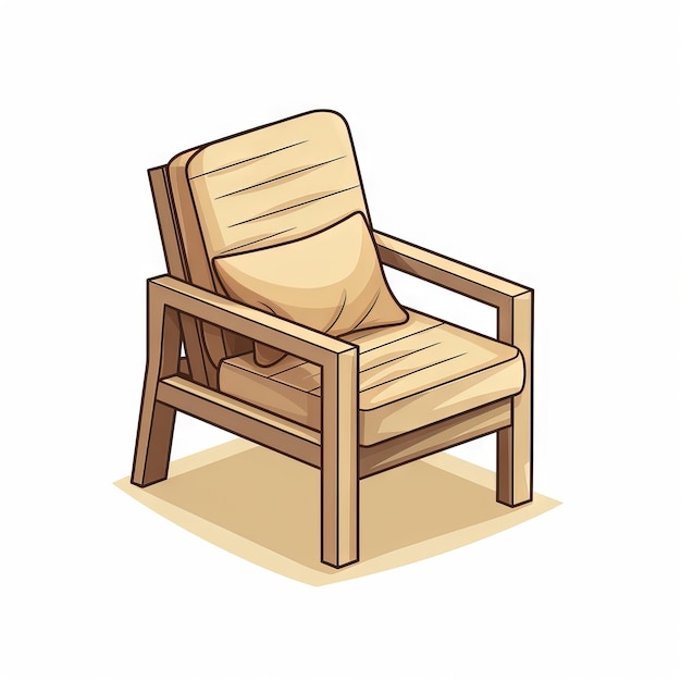 Photo isometric isolated armchair