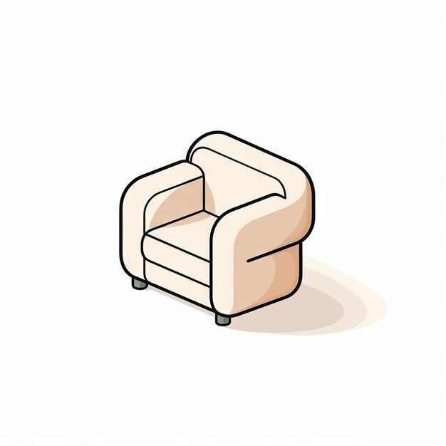 Isometric isolated armchair