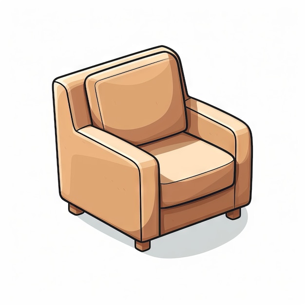 Isometric isolated armchair