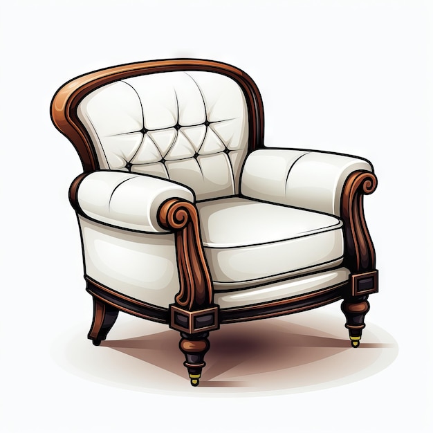 Photo isometric isolated armchair