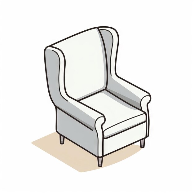 Isometric isolated armchair