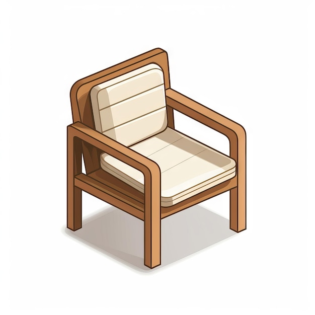 Isometric isolated armchair