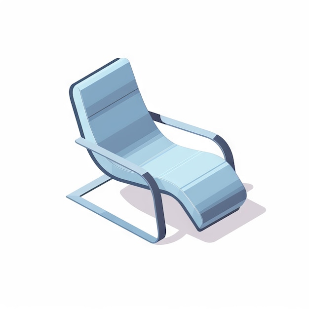 Photo isometric isolated armchair