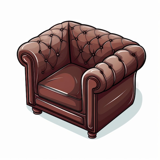 Фото Изометрический изолированный кресло