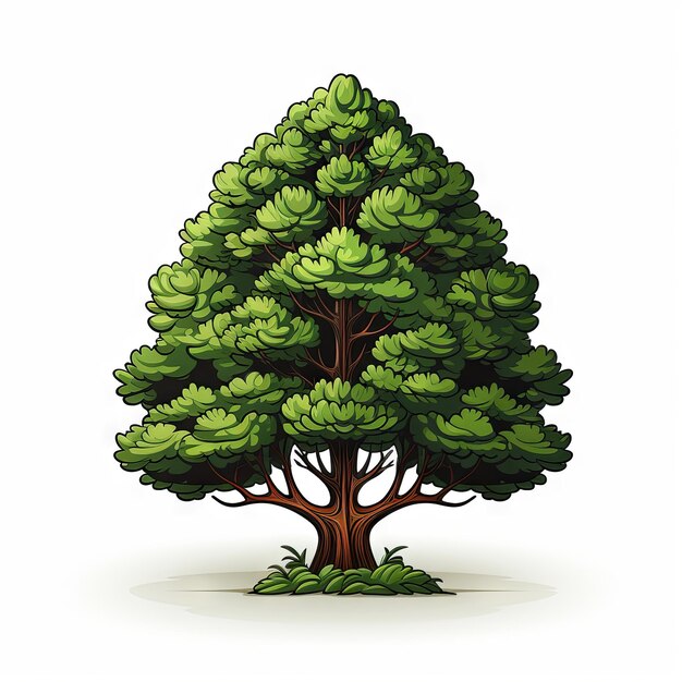 Photo isometric isolater tree