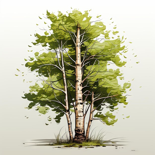 Photo isometric isolater tree