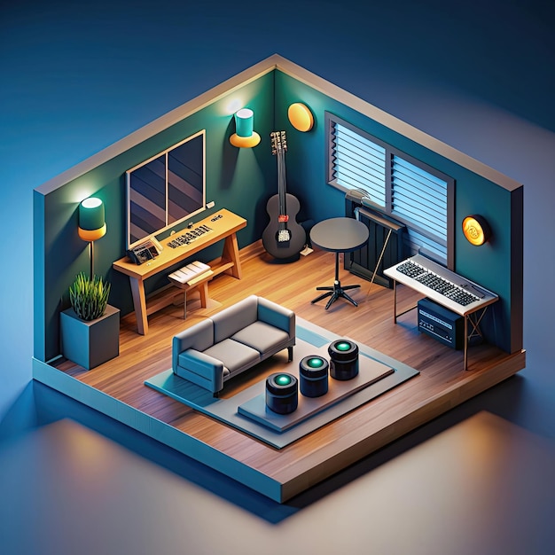 isometric Music Studio