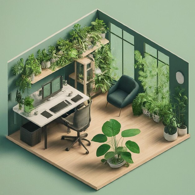 Isometric Office Background