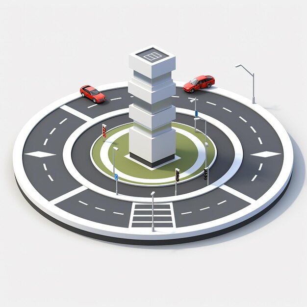 Photo isometric road toolkit