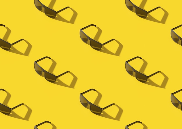 Isometric seamless pattern of sunglasses