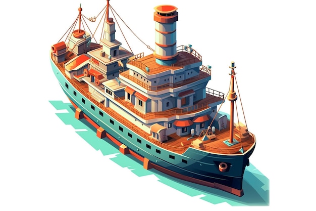 isometric ship