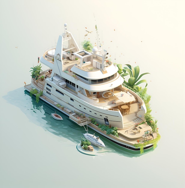 Photo isometric ship