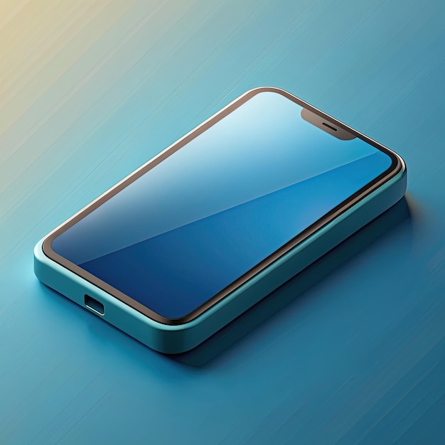 Photo isometric smartphone