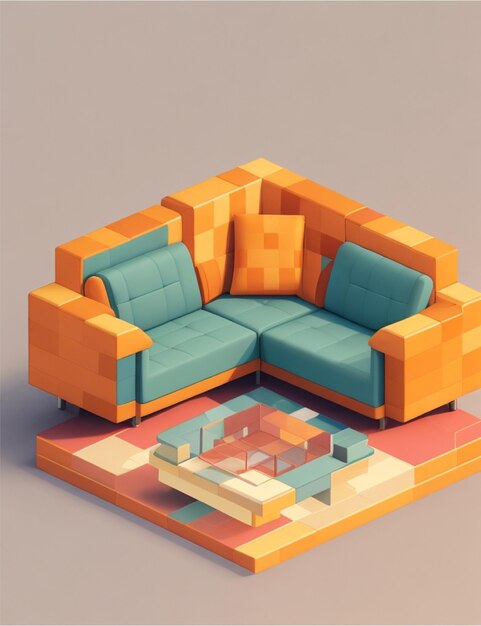 Photo isometric sofa