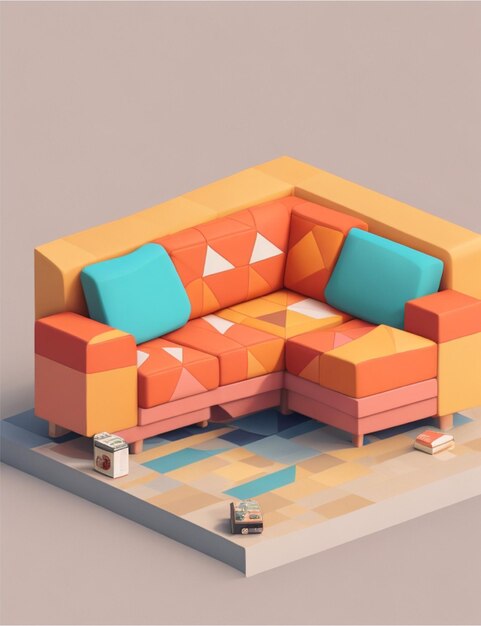 Photo isometric sofa