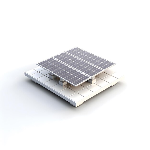 Photo isometric solar panel