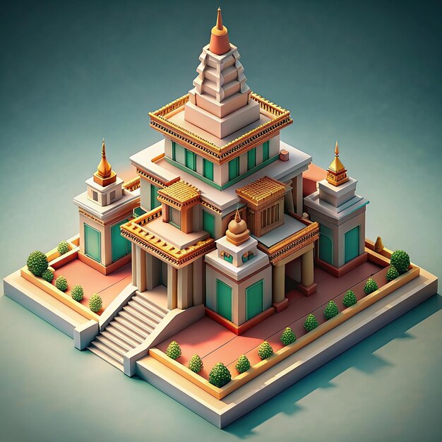 isometric temple