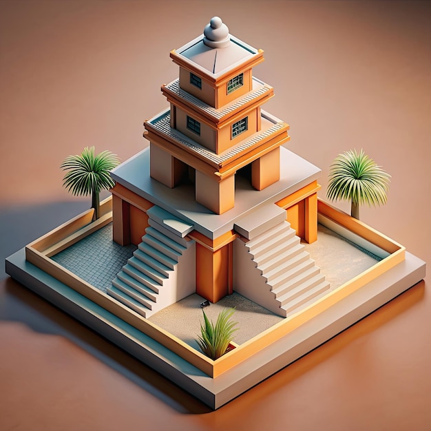 isometric temple